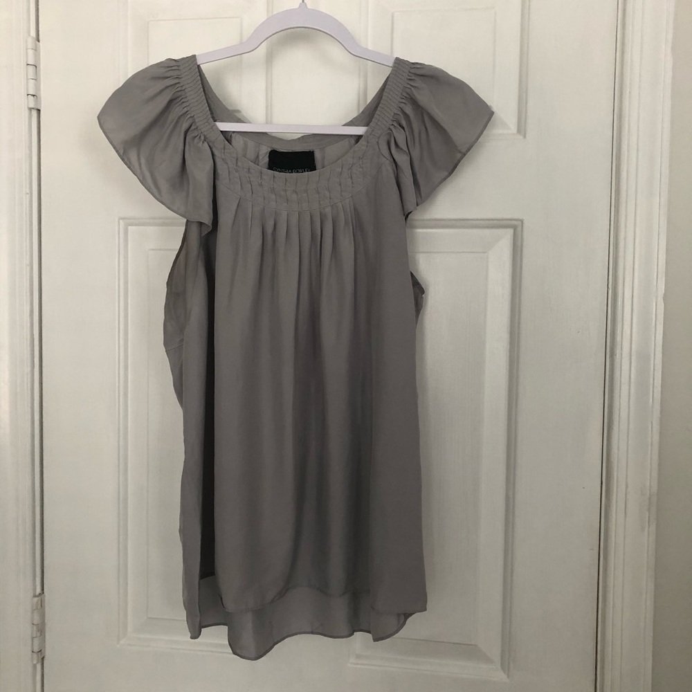 Cynthia Rowley Gray Flowy Tank Size XL